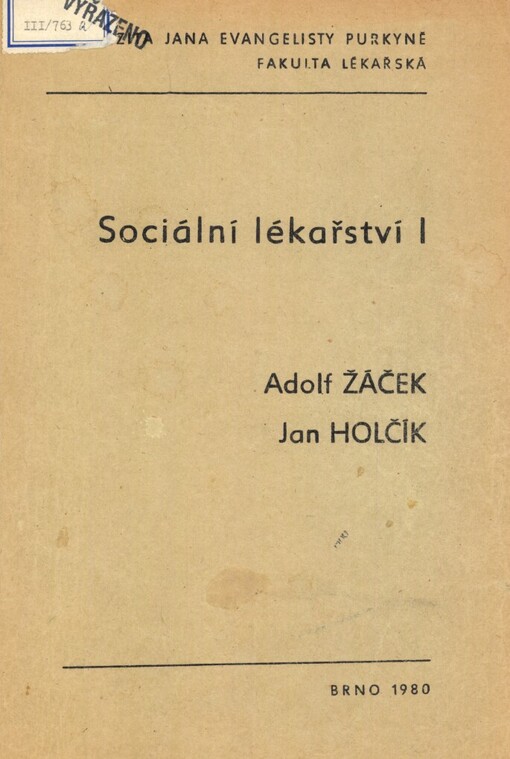 Sociální lékařství I