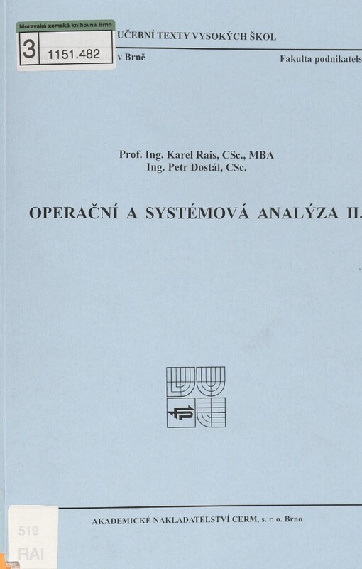 Operační a systémová analýza II