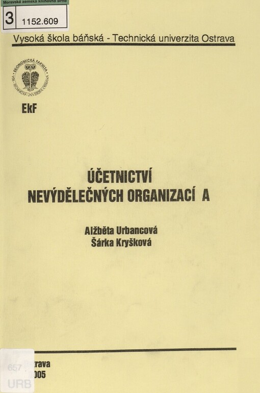 Účetnictví nevýdělečných organizací A