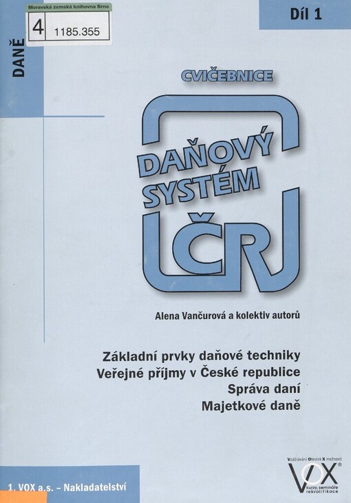 Daňový systém ČR: cvičebnice