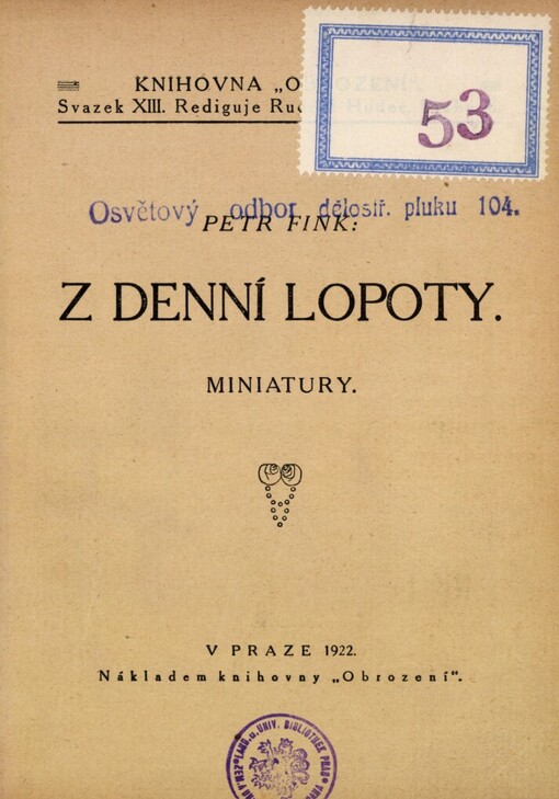 Z denní lopoty :miniatury