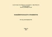 Manažérstvo kvality v stavebníctve