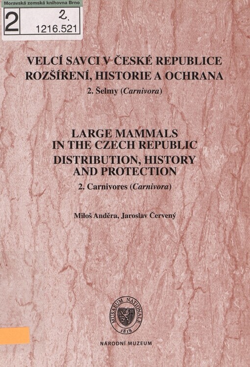 Velcí savci v České republice - rozšíření, historie a ochrana