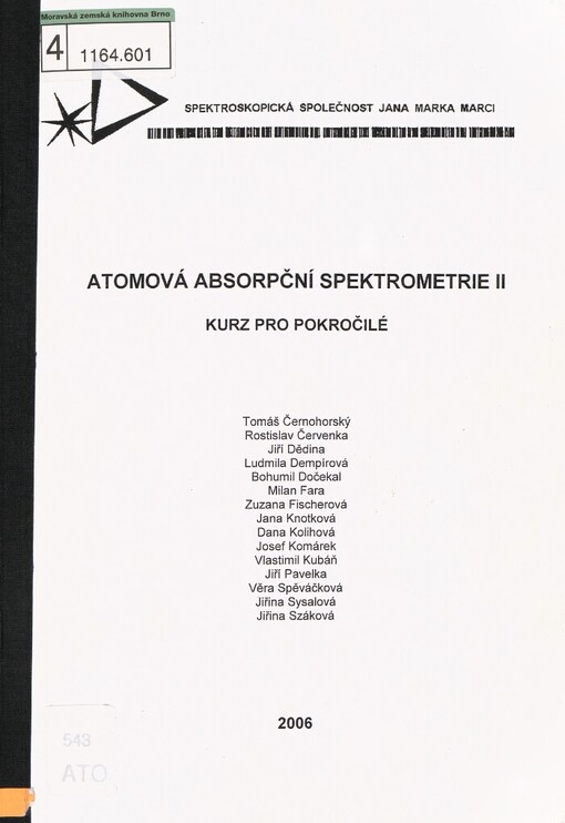 Atomová absorpční spektrometrie II: kurz pro pokročilé