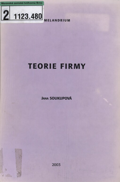 Teorie firmy
