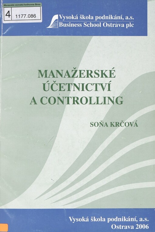 Manažerské účetnictví a controlling