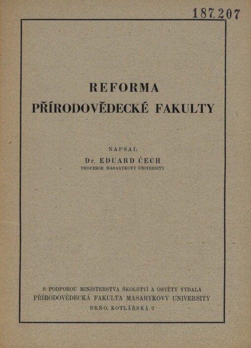 Reforma přírodovědecké fakulty