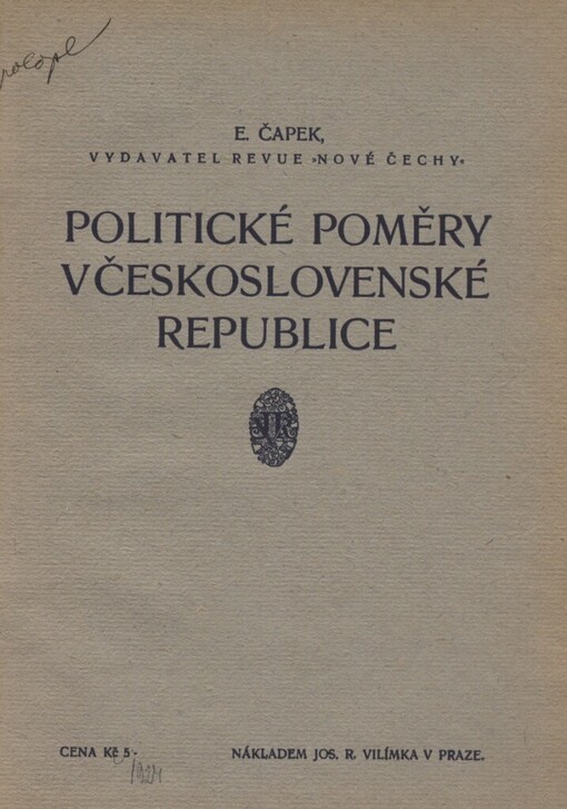 Politické poměry v Československé republice