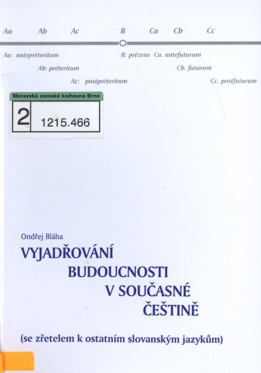 Vyjadřování budoucnosti v současné češtině: (se zřetelem k ostatním slovanským jazykům)