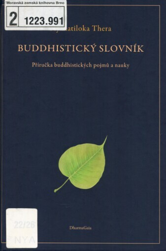Buddhistický slovník: příručka buddhistických pojmů a nauky