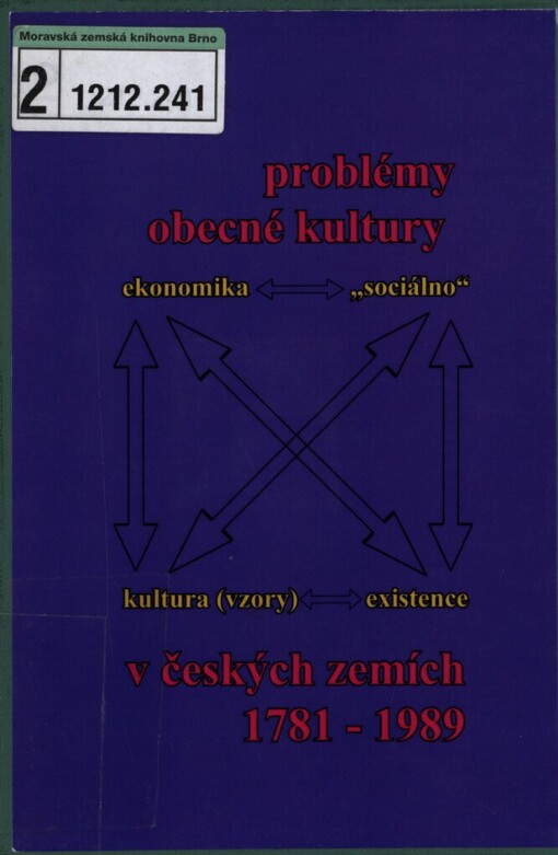 Problémy obecné kultury v českých zemích 1781-1989