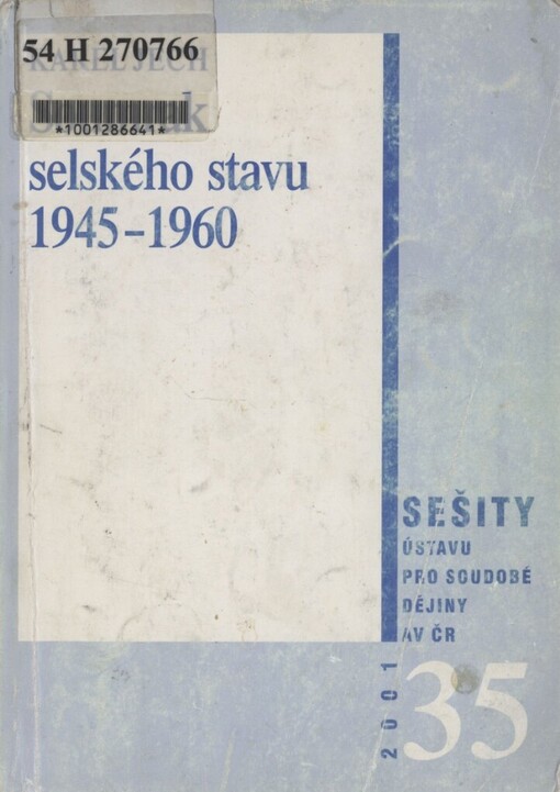 Soumrak selského stavu 1945-1960