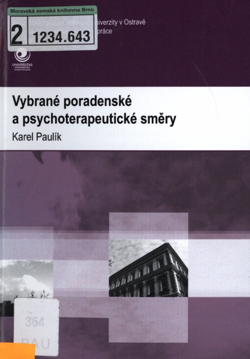 Vybrané poradenské a psychoterapeutické směry
