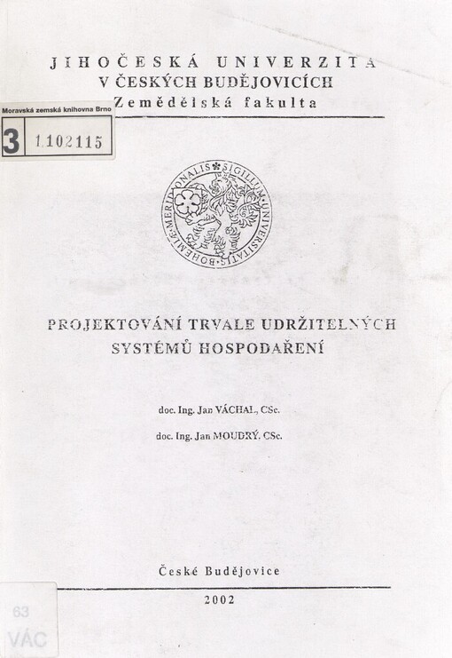 Projektování trvale udržitelných systémů hospodaření