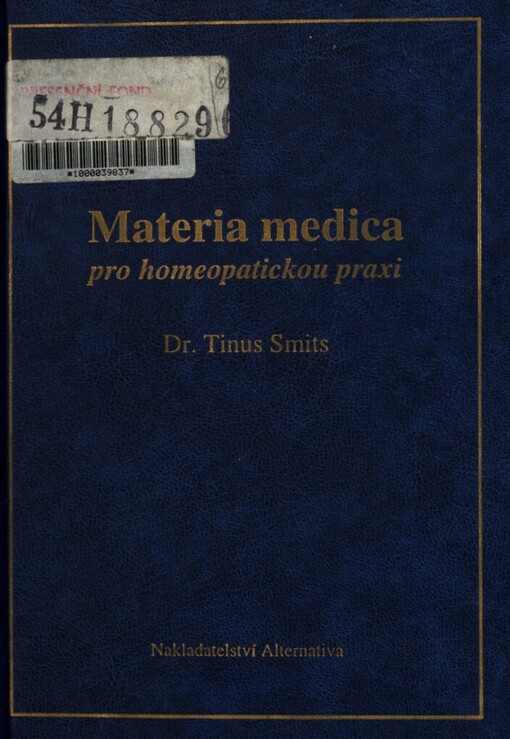 Materia medica pro homeopatickou praxi