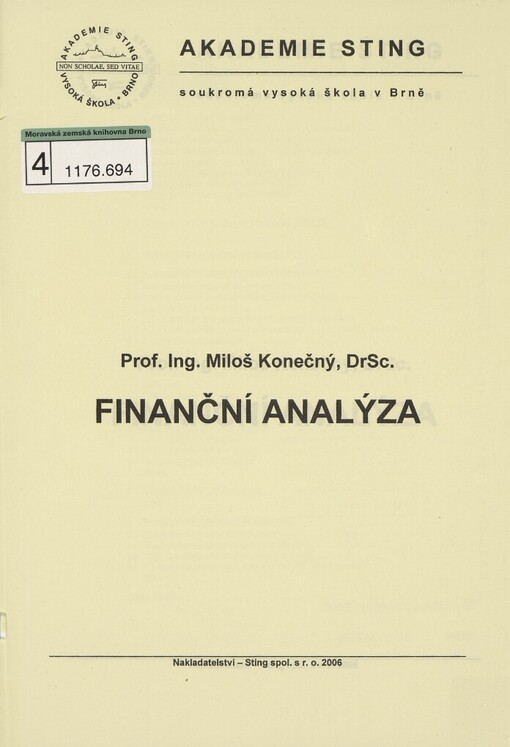 Finanční analýza