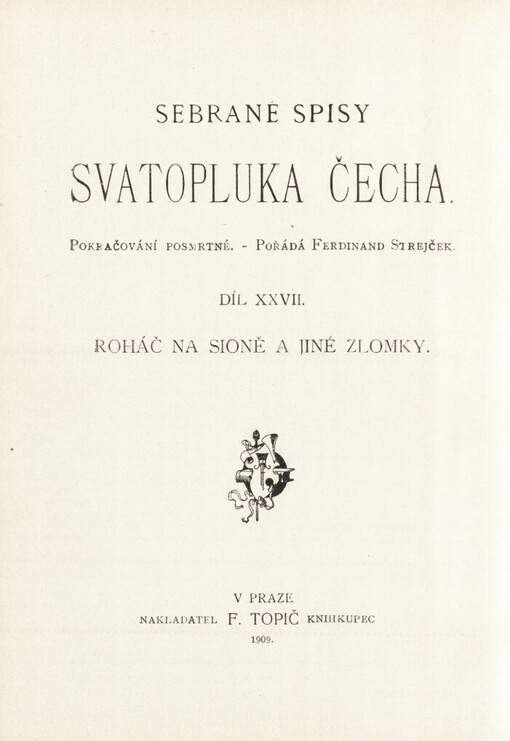 Roháč na Sioně a jiné zlomky