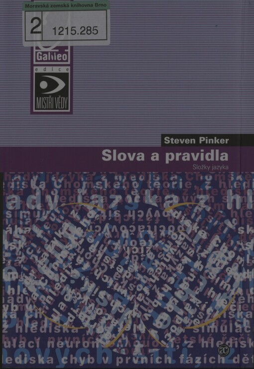 Slova a pravidla: složky jazyka