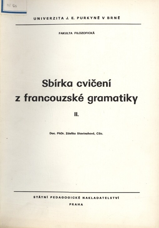 Sbírka cvičení z francouzské gramatiky
