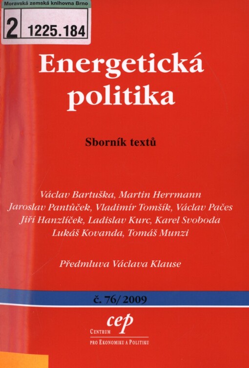 Energetická politika: sborník textů
