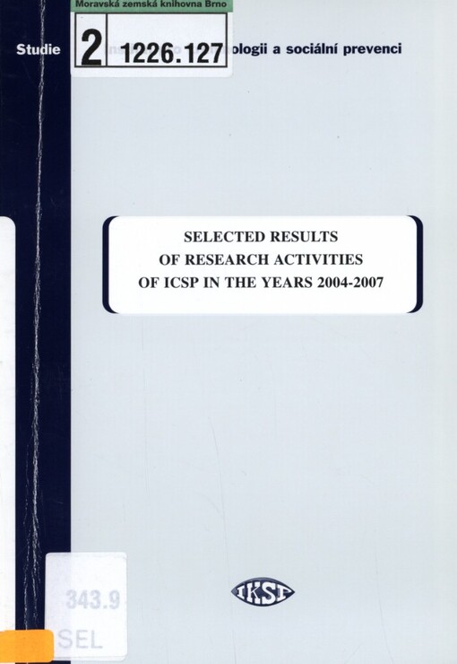 Selected results of research activities of ICSP in the years 2004-2007
