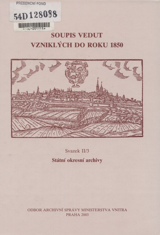 Soupis vedut vzniklých do roku 1850