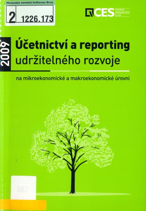 Účetnictví a reporting udržitelného rozvoje: (na mikroekonomické a makroekonomické úrovni)