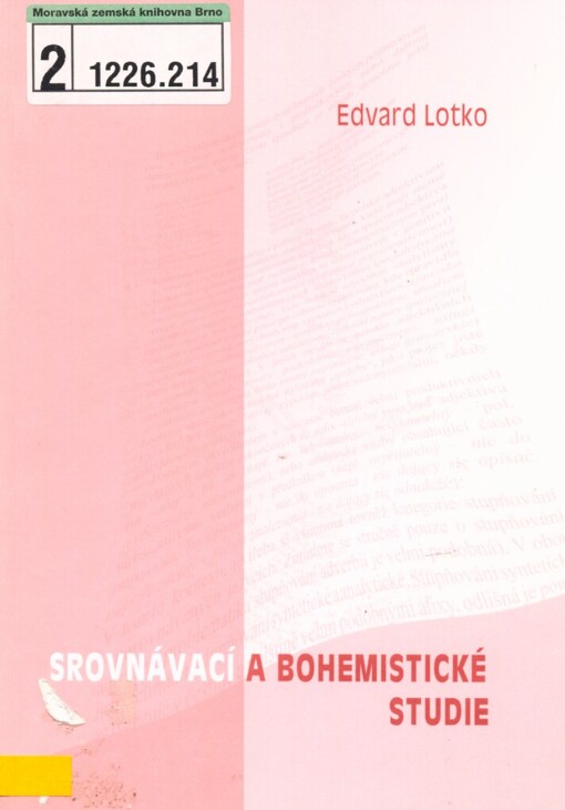 Srovnávací a bohemistické studie