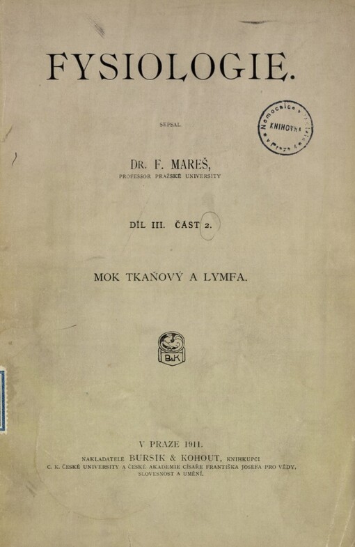 Fysiologie.Díl III.,Výživa