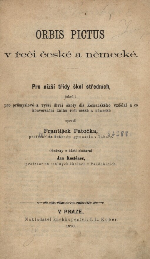 Orbis pictus v řeči české a německé