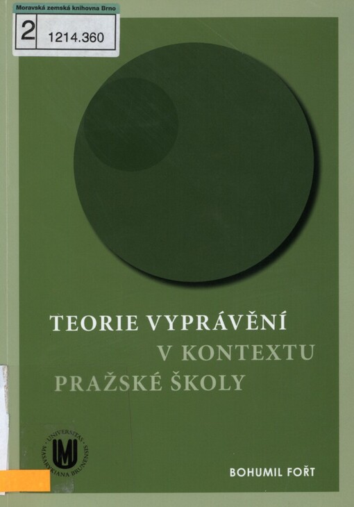 Teorie vyprávění v kontextu Pražské školy