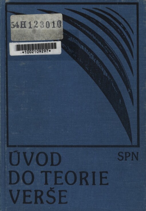 Úvod do teorie verše: vysokošk. příručka