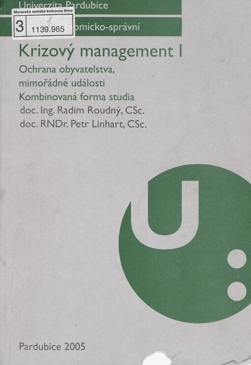 Krizový management: kombinovaná forma studia
