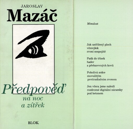 Předpověď na noc a zítřek :sbírka básní