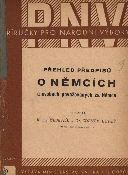 Přehled předpisů o Němcích a osobách považovaných za Němce