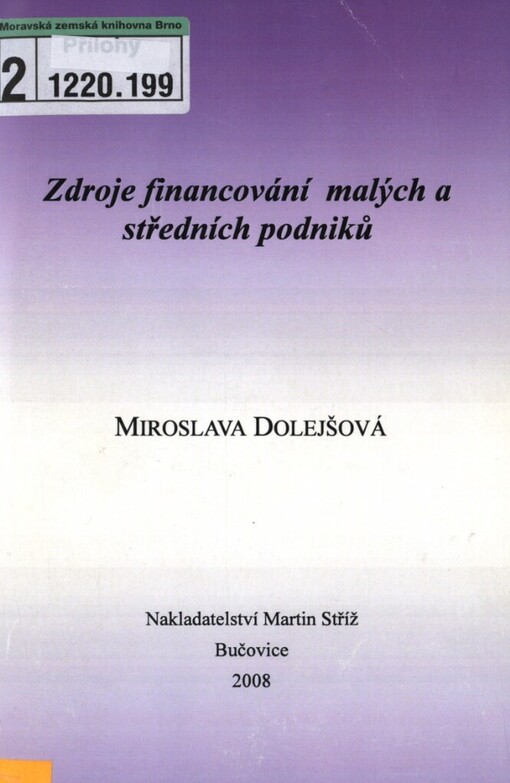 Zdroje financování malých a středních podniků