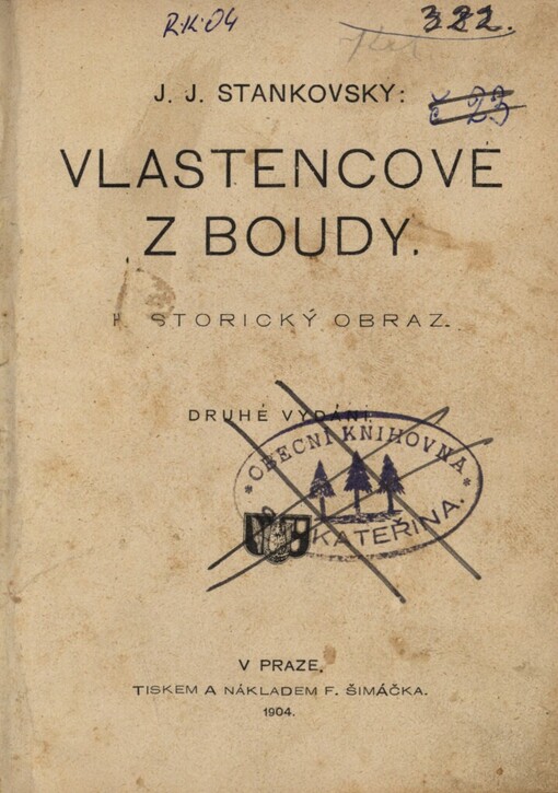 Vlastencové z Boudy :historický obraz
