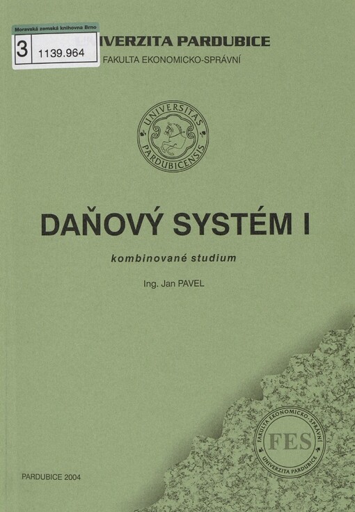 Daňový systém: kombinované studium