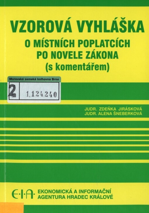 Vzorová obecně závazná vyhláška o místních poplatcích po novele zákona (s komentářem)