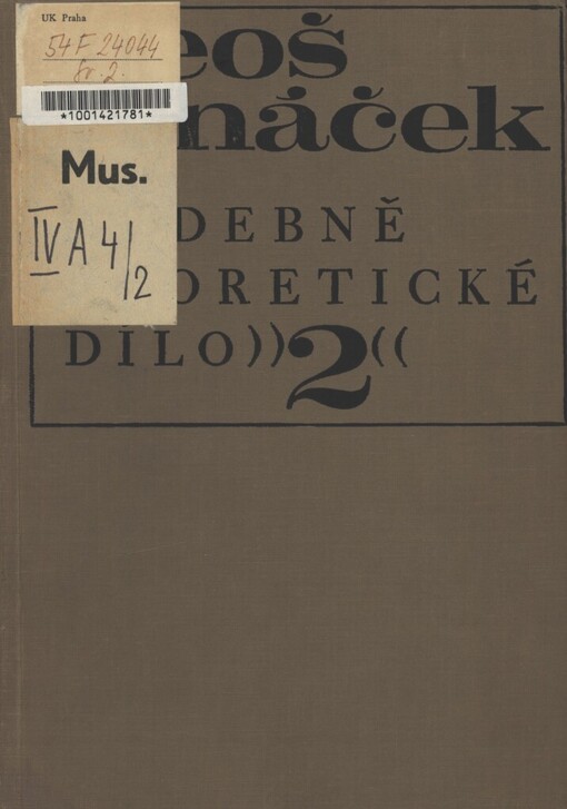 Hudebně teoretické dílo