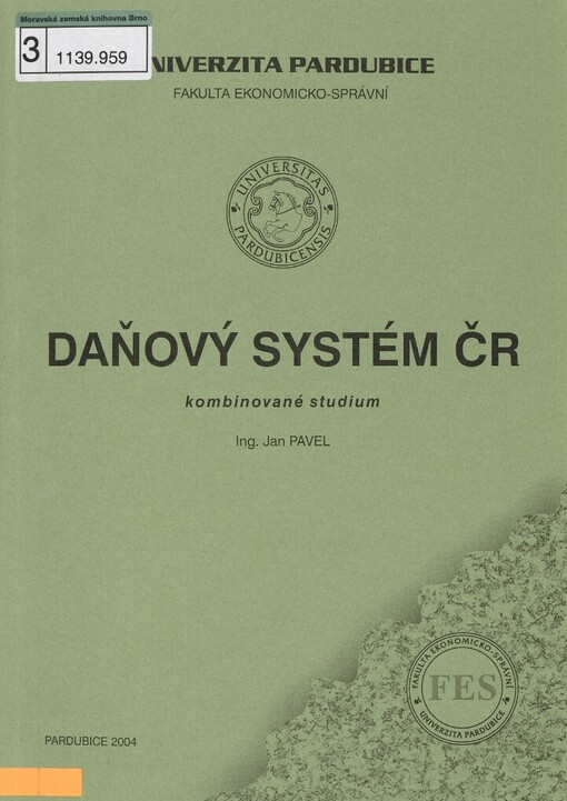 Daňový systém ČR :kombinované studium