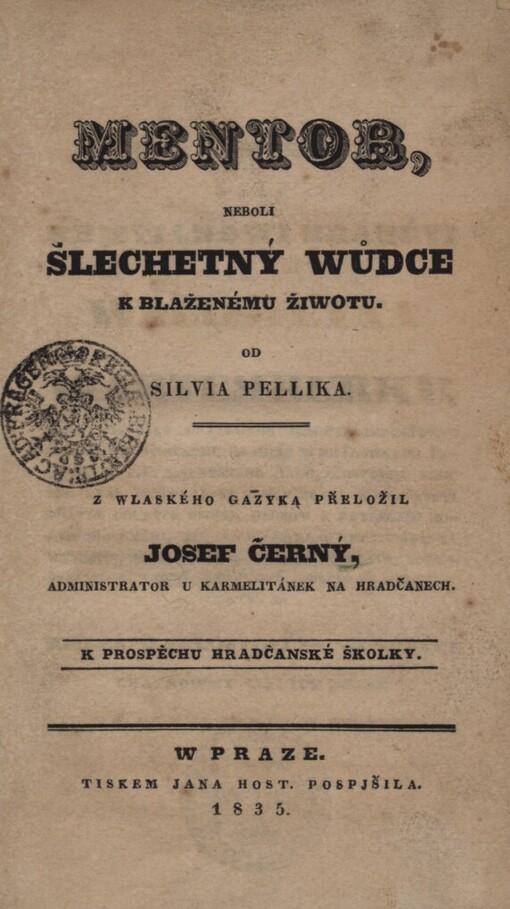 Mentor, neboli, Šlechetný wůdce k blaženému žiwotu