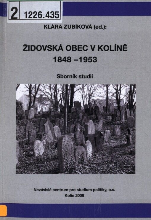 Židovská obec v Kolíně 1848-1953: [sborník studií