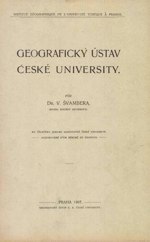 Geografický ústav České university