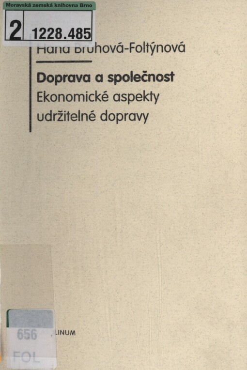 Doprava a společnost: ekonomické aspekty udržitelné dopravy