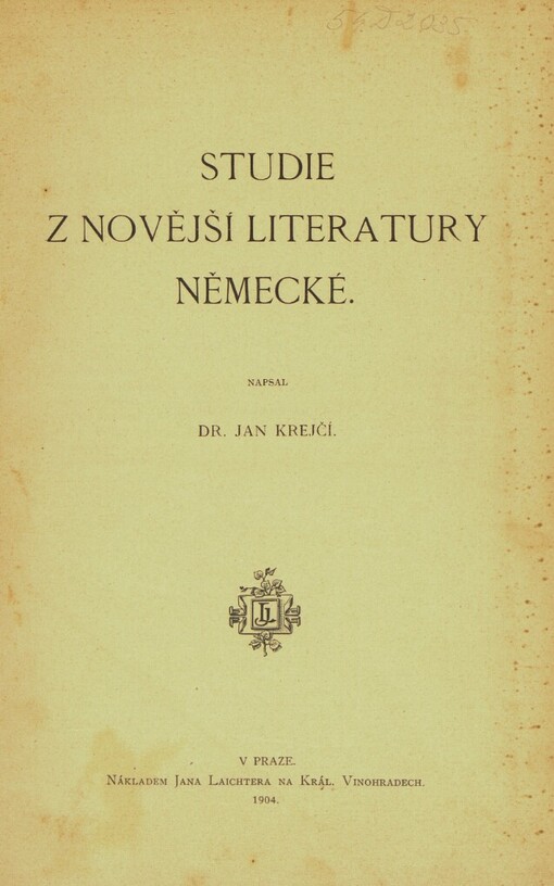 Studie z novější literatury německé