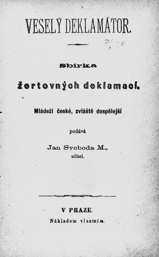 Veselý deklamátor :sbírka žertovných deklamací