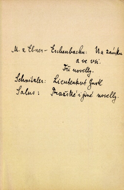 Na zámku a ve vsi :povídky