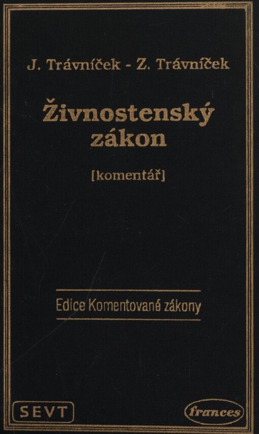 Živnostenský zákon: komentář
