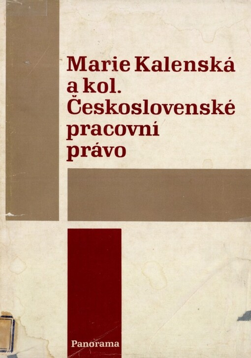 Československé pracovní právo: vysokoškolská učebnice